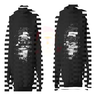 Cool Santa With Sunglasses Christmas Sweatshirt | Mazezy