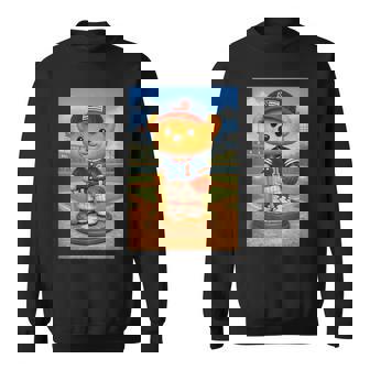 Cool Teddy Bear Baseball Player Illustration Graphic s スウェットシャツ - Kawaiitshirt