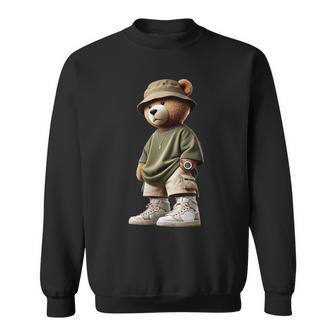 Cool Urban Bear Graphic Street Style Vibes Sweatshirt - Monsterry
