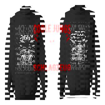 Coole Jungspielenchlagzeug Drummer Jungen Kinder Sweatshirt - Seseable