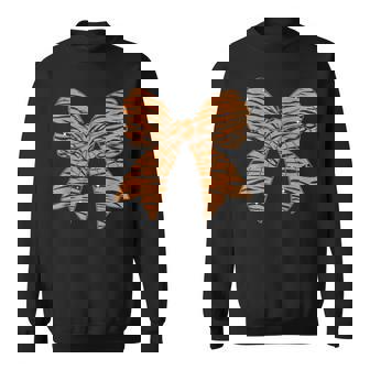 Coquette Bow Tiger Pattern Zoo Animals Tiger Print Graphic Sweatshirt | Mazezy