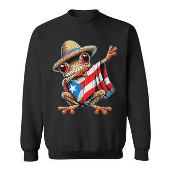Coqui Frog Dabbing Puerto Rico Taino Boricua Sweatshirt - Thegiftio