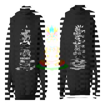 Costume De Méditation Et Hippie Raton Laveur Fête Des Années 70 Et Années 60 Sweater e - Cadeauxyz