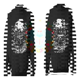 Cottagecore Aesthetic Mothman Book Lover Camping Sweatshirt - Thegiftio