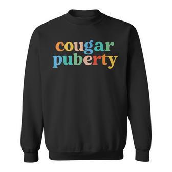 Cougar Puberty Menopause Perimenopause Retro Sweatshirt - Thegiftio UK