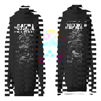 Country Of Guatemala Cat Wearing Sunglasses Flowers Tank Top Sweatshirt Unisex | Mazezy