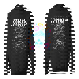 Country Of Lithuania Cat Wearing Sunglasses Flowers Tank Top Sweatshirt Unisex | Mazezy