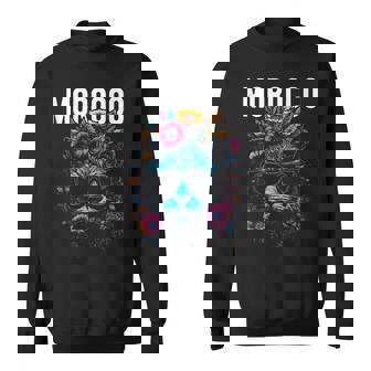 Country Of Morocco Cat Wearing Sunglasses And Flowers Tank Top Sweatshirt Unisex | Mazezy