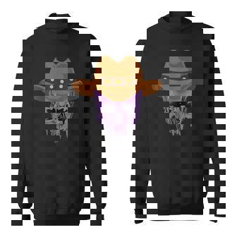 Country Y'All Goth Alternative Skull Cowboy-Hat Sweatshirt Unisex | Mazezy