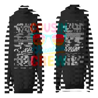Cousin Crew Family Vacation Summer Beach Sunglasses Retro Sweatshirt - Monsterry
