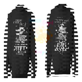 Cowboy Or Cowgirl Gender Reveal Party Announcement Auntie Sweatshirt - Thegiftio