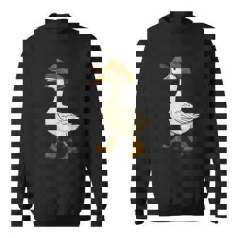 Cowboy Goose Western Walking Boots Hat Humor Sweatshirt | Seseable FR