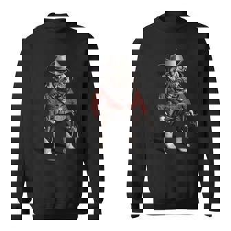 Cowboy Pug Dog Sweatshirt - Seseable