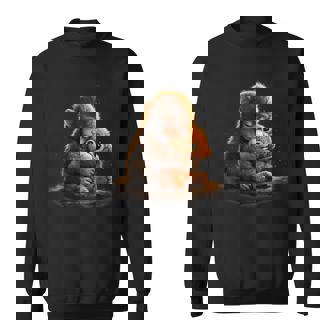 Cute Baby Monkey Punch Viral Zoo Japan Sweatshirt | Seseable CA