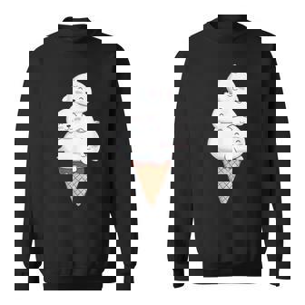 Cute Ice Cream Seals Animal Cone Sweatshirt | Mazezy
