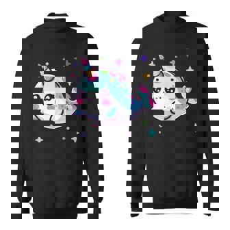 Cute Kawaii Narwhal Blue Pink Anime Sea Critter Fun Sweatshirt - Thegiftio
