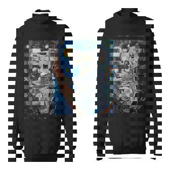 Cute Koala Bear Van Gogh Style Starry Night Graphic Sweatshirt - Monsterry
