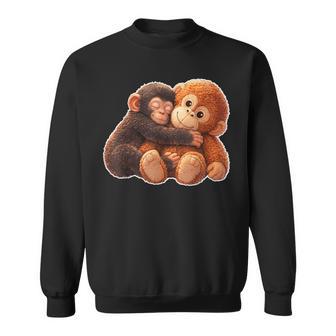 Cute Monkey Baby Punch With Stuffed Hugging Sweatshirt - Thegiftio UK