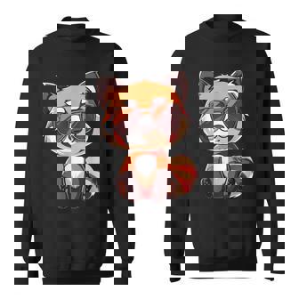 Cute Red Panda Sunglasses Sweatshirt - Thegiftio
