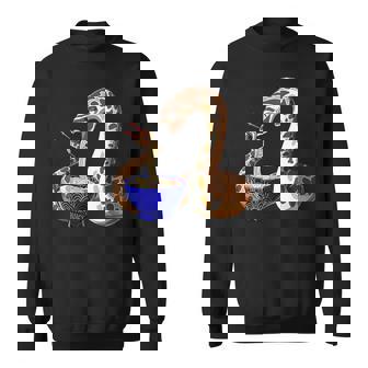 Cute Snake Eating Ramen Anime Style Hognose Snake Sweatshirt - Monsterry