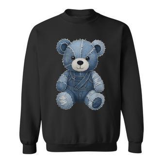 Cute Teddy Bear In Jeans Sweatshirt - Thegiftio UK
