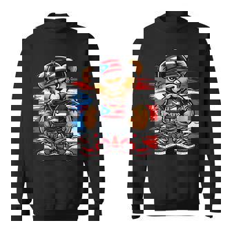 Cute Teddy Bear Puerto Rico Flag Boricua Puerto Rican Sweatshirt | Mazezy