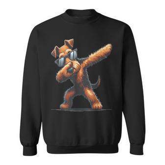 Dab Airedale Terrier Dancing Dabbing Dog Sweatshirt - Thegiftio UK