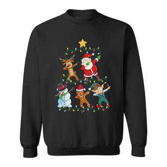 Dabbing Père Noël Renne Elfe Bonhomme De Neige Enfants Noel Manche Mi Longue Sweater e - Cadeauxyz