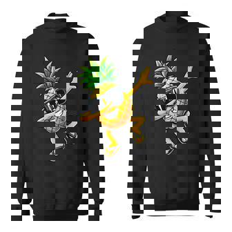 Dabbing Pineapple Sunglasses Hawaiian Aloha Beaches Hawaii Sweatshirt | Mazezy