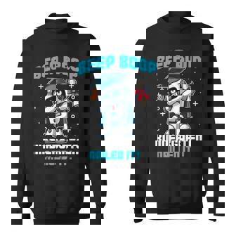 Dabbing Robot Kindergarten Graduation Cap Diploma Boys Kids Sweatshirt Unisex | Mazezy