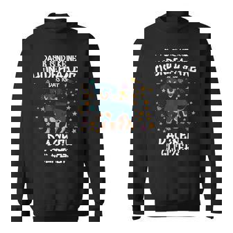 Dackel Glitzer Hundehalter Geschenkidee Dachshund Hunde Fun Sweatshirt - Geschenkecke