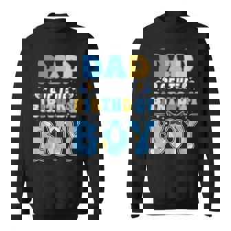 Dad Of The Birthday Boy Family Blue Dog Birthday Party Sweatshirt - Monsterry