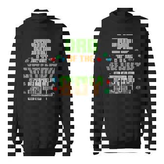 Dad Of Birthday Boy Pixel Gaming Bday Party Men Sweatshirt | Seseable CA