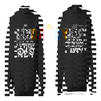 Daddy 1St Birthday Cowboy Western Daddy Birthday Boy Sweatshirt - Thegiftio