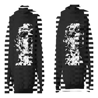 Dalmatian With Sunglasses Sweatshirt - Seseable