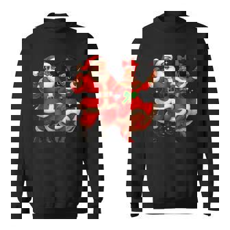 Dancing African Santa Mr Mrs Claus African American Xmas Sweatshirt | Seseable UK