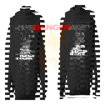 Danger I'm A Big Hugger 面白い危険な熊のハギング スウェットシャツ - Kawaiitshirt