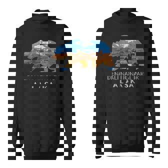 Denali National Park Alaska Bear Scene With Mountain Moose Sweatshirt | Seseable CA