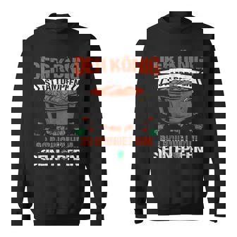 Der König Ist Am Dopfen Dutch Oven Grillen Dopfen Sweatshirt - Seseable