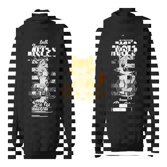 Humoristique Avec Chat Pour Installation De Muscles Sweater e - Cadeauxyz