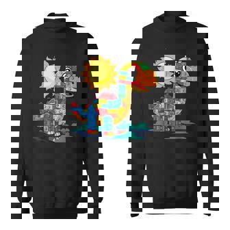 Dinosaur Brick Master Builder Block Building Brick Builder Sweatshirt | Seseable UK