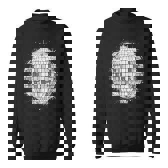 Disco Ball Party Print Sweatshirt - Thegiftio