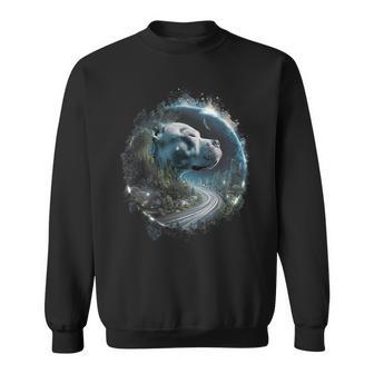 Diseño Artístico Retro De Pitbull Dog Al Atardecer Camisa de entrenamiento - Regaloses