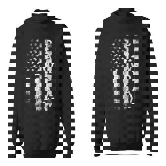 Distressed Pawpaw American Flag Patriotic Father's Day Sweatshirt | Mazezy