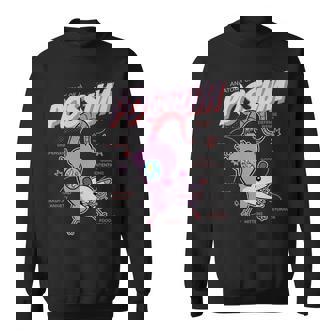 Divertida Anatomía De Una Zarigüeya Lindo Diseño De Animales De Dibujos Animados Kawaii Manga Larga Camisa de entrenamiento - Regaloses