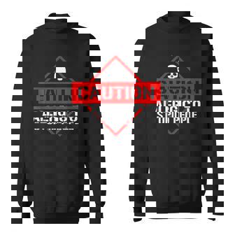 Divertida Con Precaución Alérgica A Estúpido Humor Camisa de entrenamiento - Regaloses