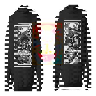 Divertidas S Gráficas Japonesas Con Diseño De Gato Ramen Regalos De Anime Kawaii Manga Larga Camisa de entrenamiento - Regaloses