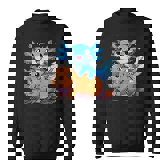 Divertido Ajolote Y Capibara Lindo Animal Kawaii Camisa de entrenamiento - Regaloses