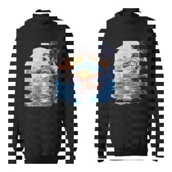 Dolphin Sunset Ocean Sea Dolphin Sea Ocean Animal Lover Sweatshirt - Thegiftio