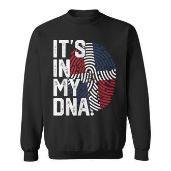 Dominican Republic Roots Flag Fingerprint Graphic Patriotic Sweatshirt - Thegiftio UK